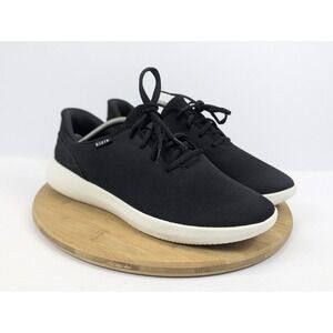 Kizik Mens 12 Wide Shoes Madrid Eco Knit Black White Hands Free Slip On Sneakers